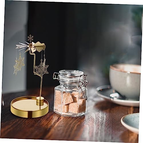 Homoyoyo Rotating Snowflake Candlestick Holder for Christmas Decor