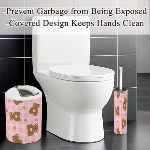 6-Piece Kawaii Bathroom Set Pink