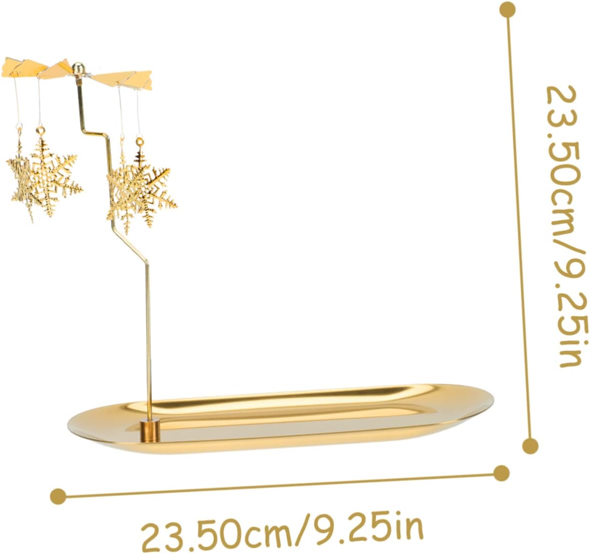 Exquisite Snowflake Candle Holder Rotating Gold Scented Tray