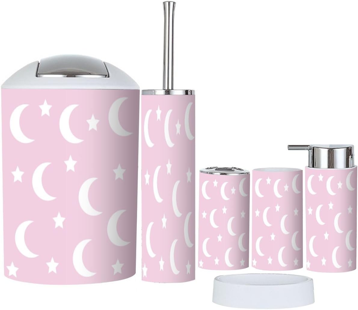 XX Baby Moon Stars Lullaby 6-Piece Bathroom Accessory Set