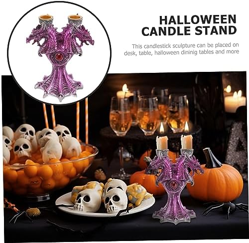 HOLIDYOYO Resin Dragon Candle Holder 1pc- Halloween Table Decor