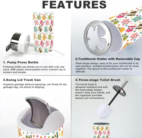 Stylish 6-Piece Bathroom Organizing Set for Adults Kids