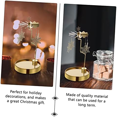 Homoyoyo Rotating Snowflake Candlestick Holder for Christmas Decor