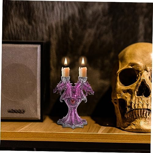 HOLIDYOYO Resin Dragon Candle Holder 1pc- Halloween Table Decor