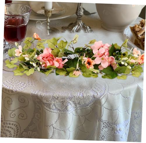 Vibrant 2-Piece Artificial Rose Vine Candle Holders for Weddings