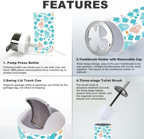 Seamless Fish Ocean 6 Piece