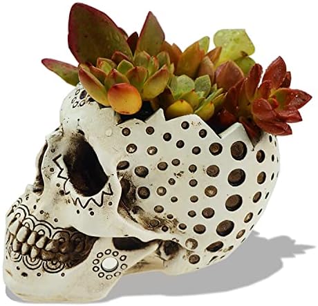 Gothic Skull Candle Holder - Halloween Decor - 59-inch Tealight Planter