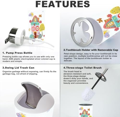 6-Piece Bathroom Set for Home Decor