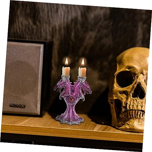 Halloween Alert Resin Dragon Candlestick Holder