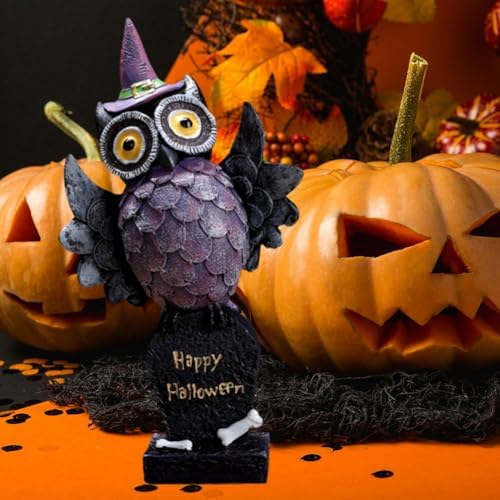 Gothic Owl Candle Stick Holder HalloweenDecor