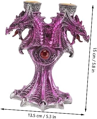 Cabilock Resin Gothic Halloween Dragon Stick Holder Candle