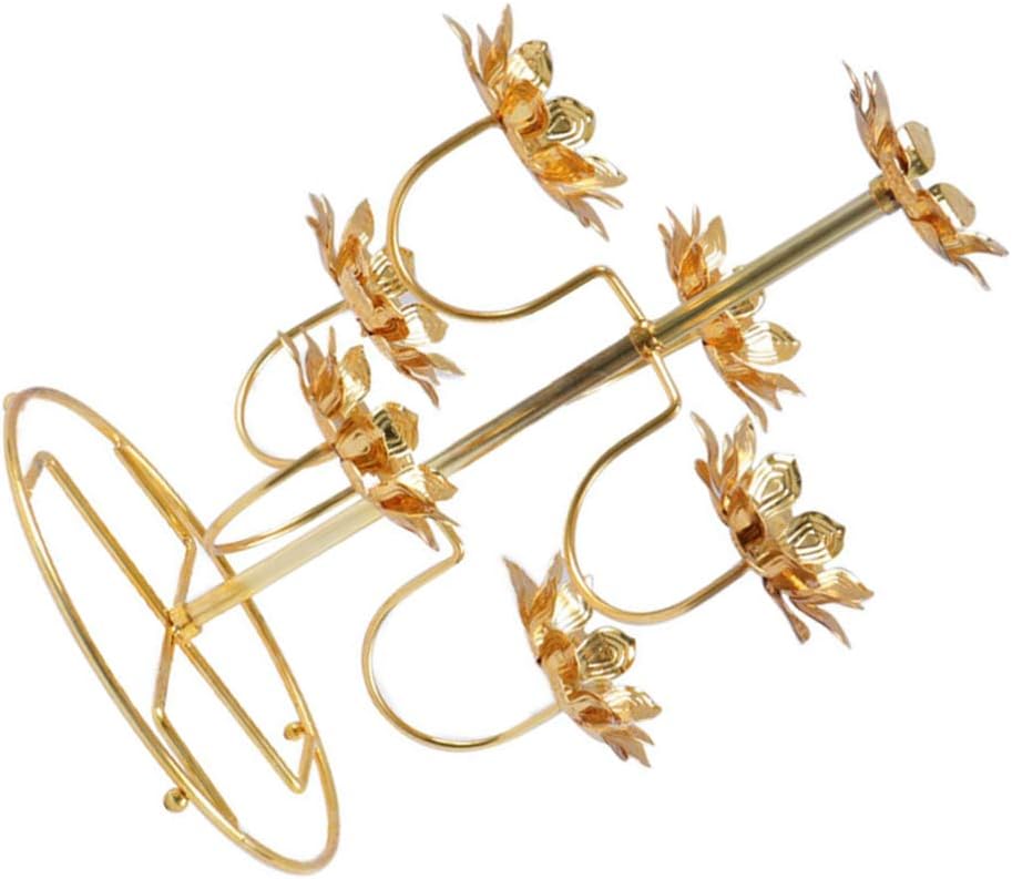 EXCEART Lotus Flower Candle Holder