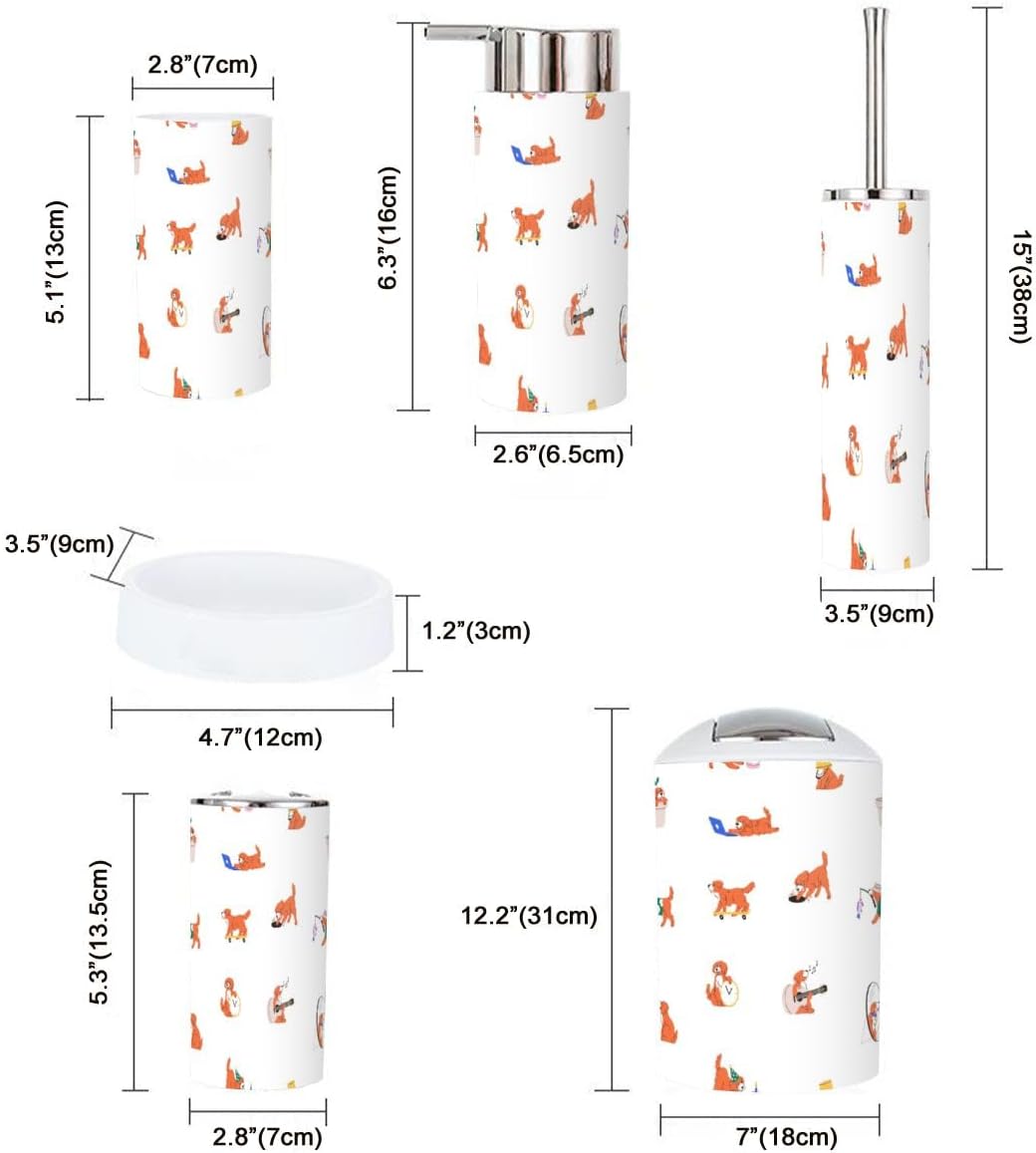 6-Piece Bathroom Accessory Set for Dogs