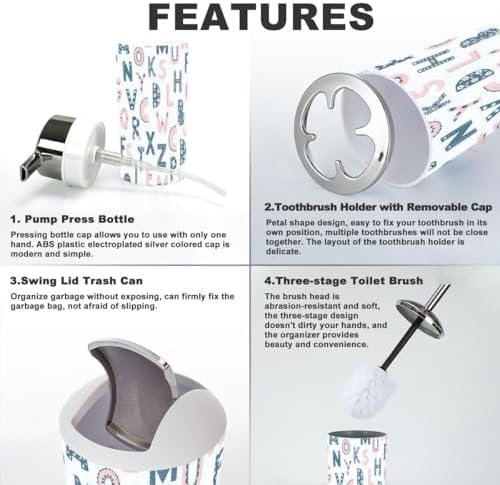 Cute 6-Piece Bathroom Set for Home Use