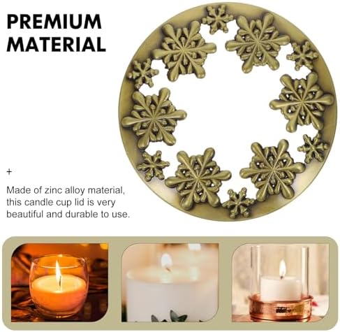 Healeved Snowflake Metal Candle Toppers