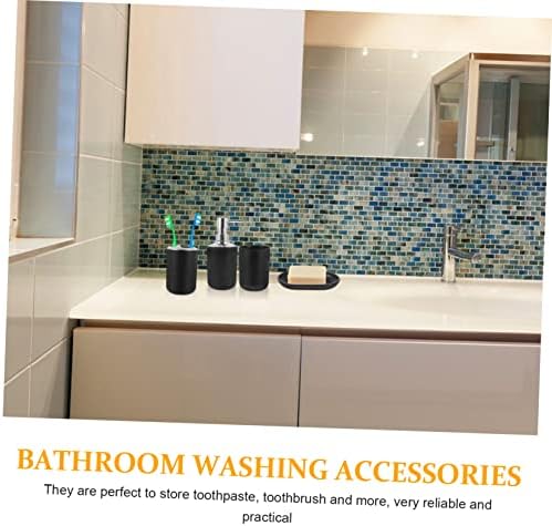 BUGUUYO Black Bathroom Accessory Set 4pc