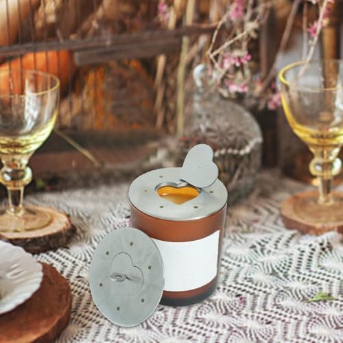 Jar Candle Covers with Heart Design for Home and Office