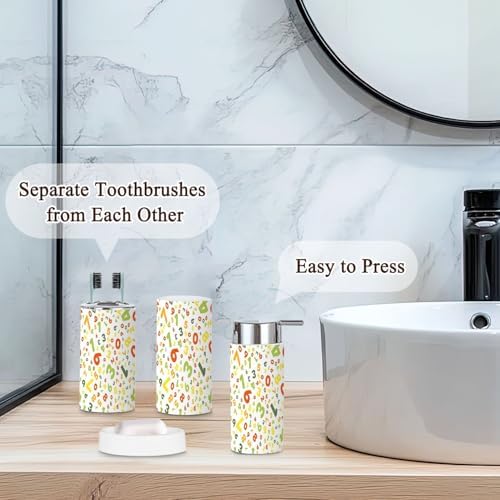 Bathroom Accessories Set 6 Pcs Durable Stylish for Home Use
