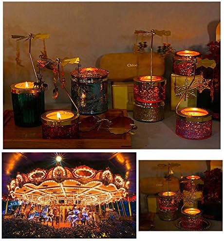 Candlestick Holder with Rotating Function for Jar Candles