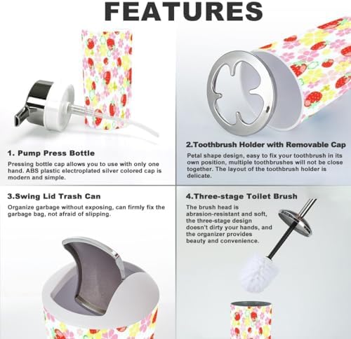 Stylish 6-Piece Bathroom Accessory Set for Girls