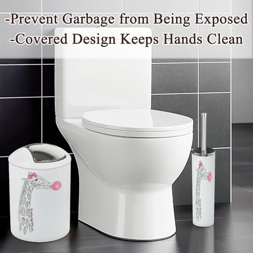 JBNJANKDAV Hand Drawn Giraffe Bathroom Accessories Set