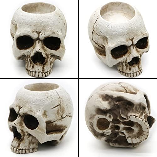 Gothic Skull Candleholder for Halloween