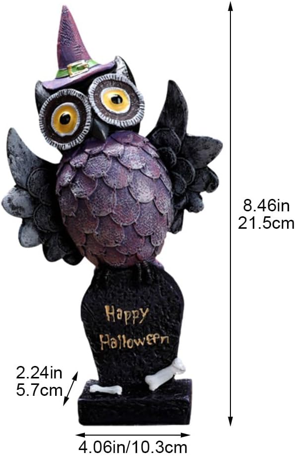 Gothic Owl Candle Stick Holder HalloweenDecor