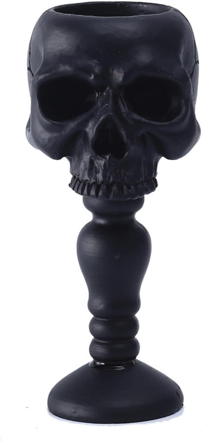 Halloween Skull Candle Holder Resin Skeleton Candle Cup Base Decor