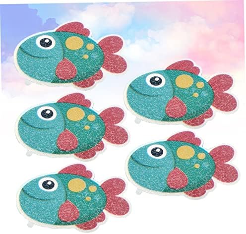 Ensure safe fun with 5Pcs Cartoon Fish Non Slip bathtub stickers