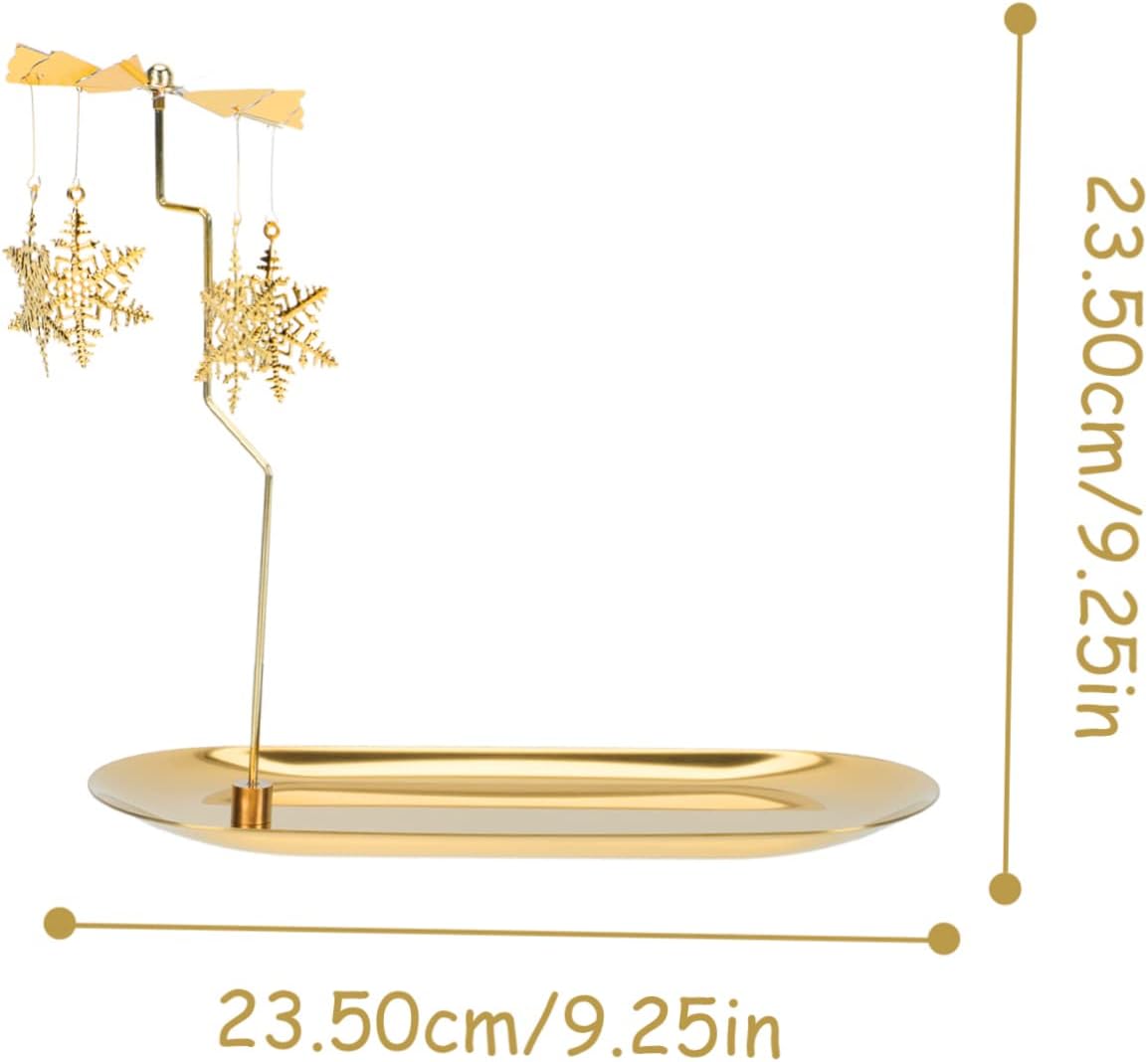 FunOMOCYA Rotating Snowflake Candle Holder