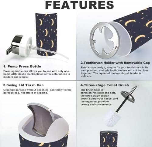 Elegant 6-Piece Bathroom Accessories for Effortless Hygiene