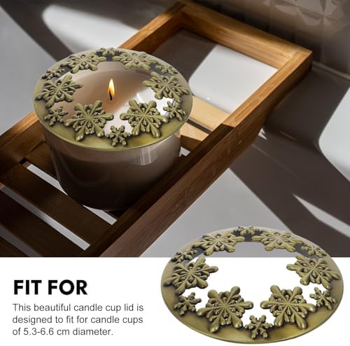 Healeved Snowflake Metal Candle Toppers