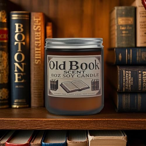 Hand-Crafted Old Book Candle - Scented Candle for Book Lovers