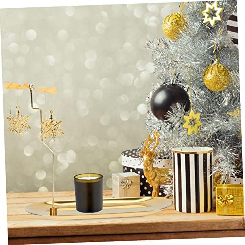 Gilded Snowflake Candleholder for Home Kitchen Rotating Scented Candle Display