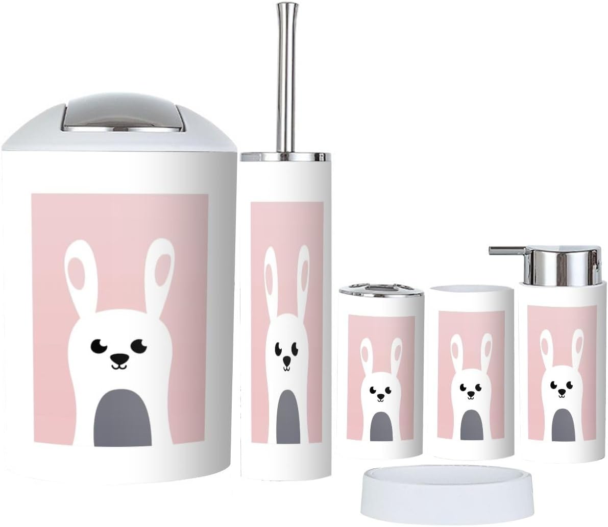 Cute Animal Bathroom Accessories Set 6 Pcs 1
