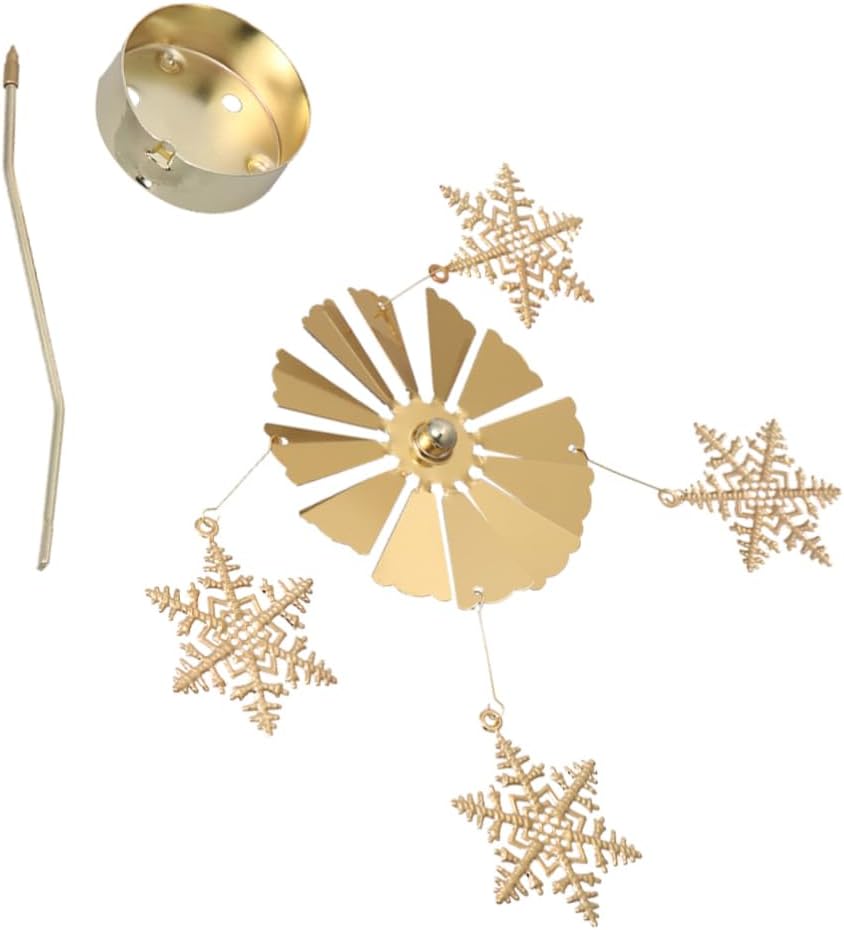 Automated Snowflake Windmill Candleholder for Dining Tables Modern Stylish