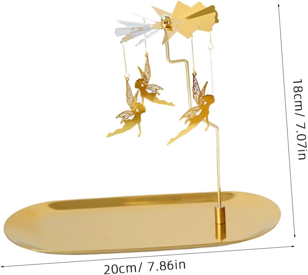 Stylish Golden Candle Bracket with Rotating Candle Support