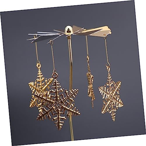 Automated Snowflake Windmill Candleholder for Dining Tables Modern Stylish