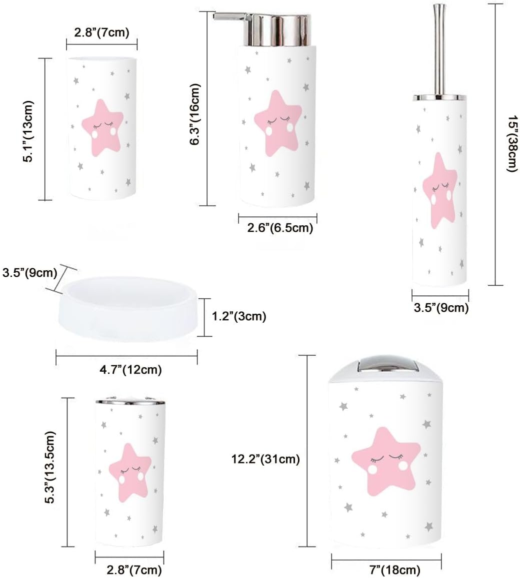 JBNJANKDAV 6-Piece Bathroom Accessories Set