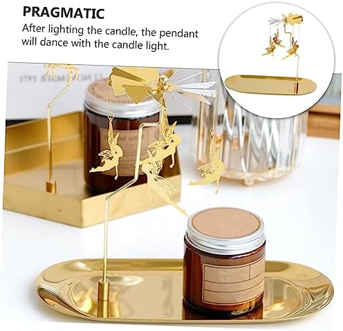 Stylish Golden Candle Bracket with Rotating Candle Support