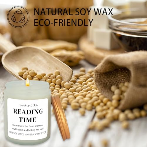 SweJustMei Funny Reading Candle for Book Lovers