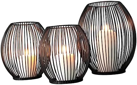 Elegant Wrought Iron Candle Holder for Weddings and Farmhouse Style