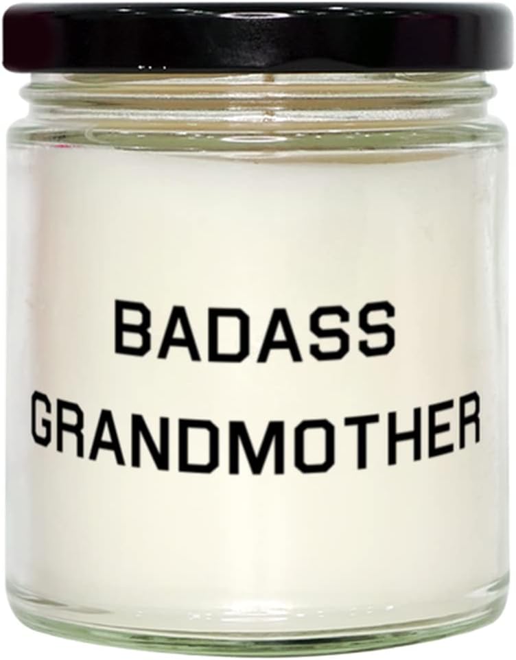 Badass Grandmother Soy Candle - Relaxing Aromatherapy Jar