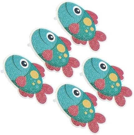 Ensure safe fun with 5Pcs Cartoon Fish Non Slip bathtub stickers