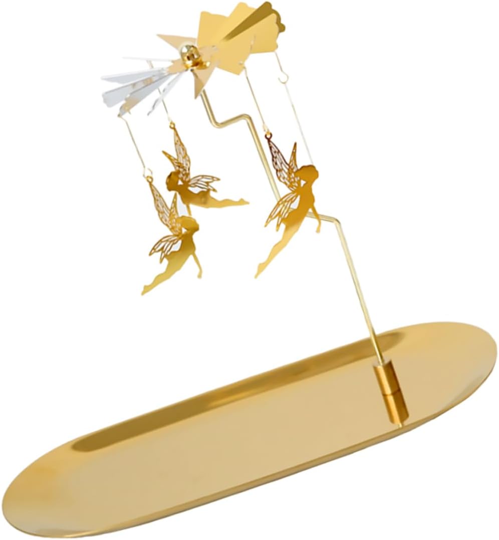 Stylish Golden Candle Bracket with Rotating Candle Support