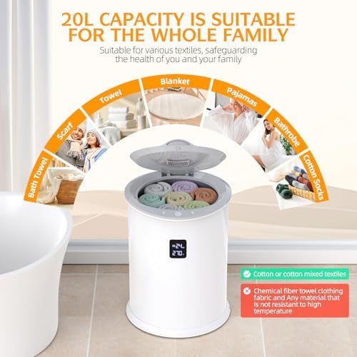Luxury Bath Towel Warmer with Timer and LED Display