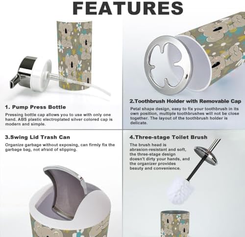 Bathroom Accessories Set 6-Piece Set for Australian Kids and Families