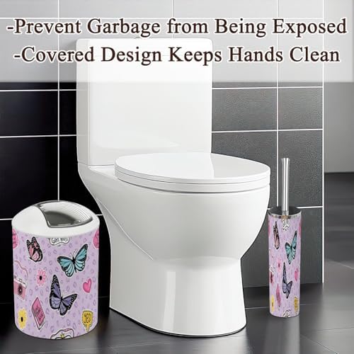 6 Piece Cute Butterfly Bathroom Accessories Set