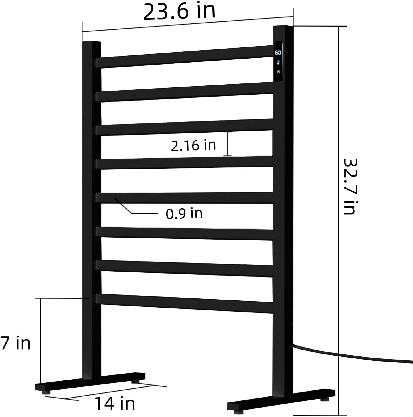 Premium Electric Towel Warmer Rack with Timer Temperature Control
