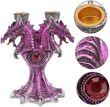Halloween Alert Resin Dragon Candlestick Holder